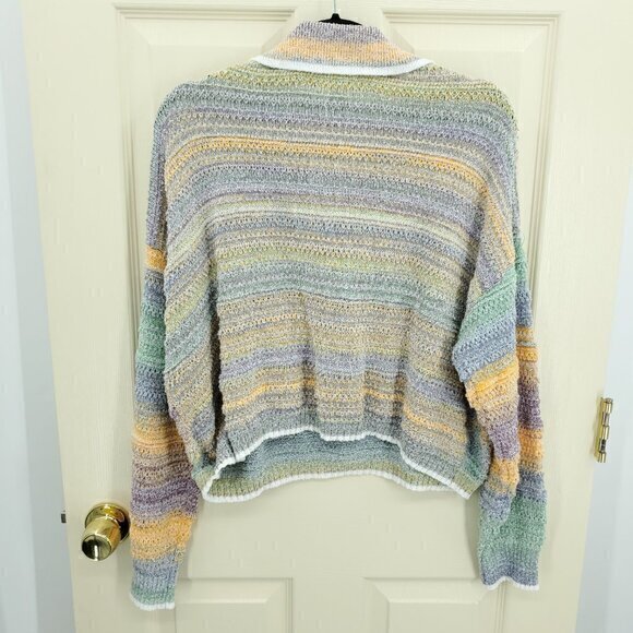 Universal Thread Matching Knit Set XL Top/L Shorts Orange/Blue - Picture 4 of 16